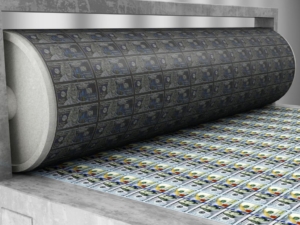 Printing money new 100 dollar bills