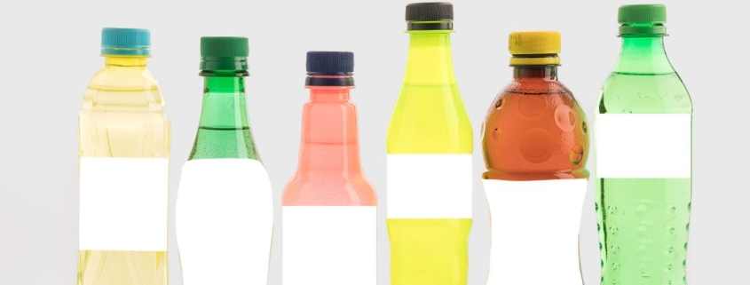 Different bottle shapes with blank labels.