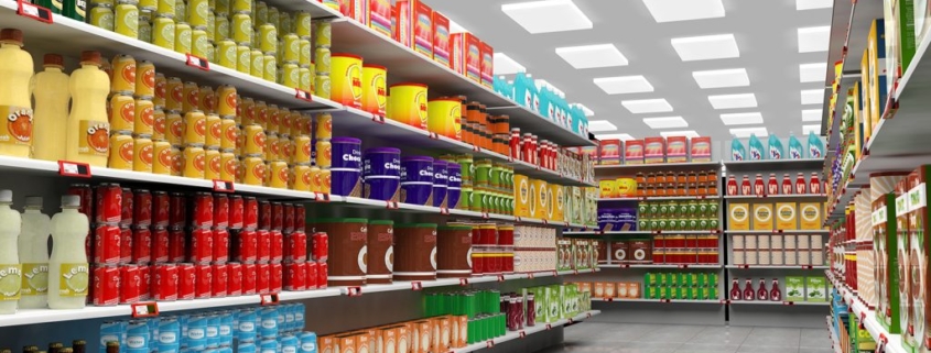 Private label products at a retailer.