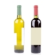 Side-by-side of a wrap-around label vs. front and back label.