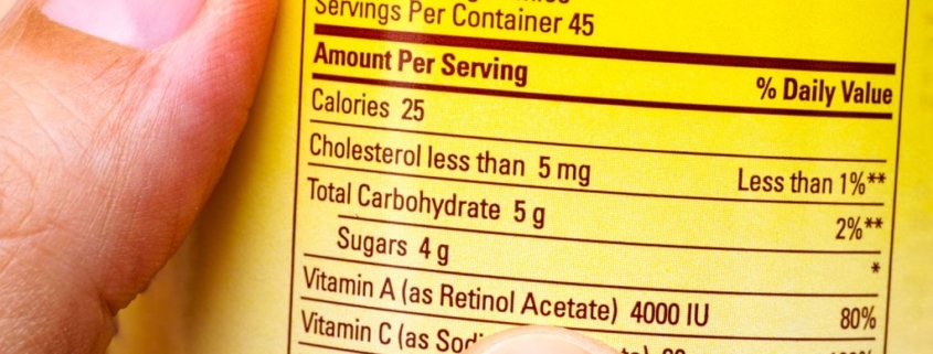 A dietary supplements Ingredient Statement Panel that follows labeling regulations.