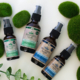 Assortment of CBD products and CBD labels.