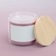 Candle product with a blank label, ready for industry standards.