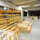 Product inventory in a warehouse.