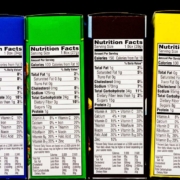 Nutrition labels following the regulations in the Fair Packaging and Labeling Act.