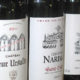 Wine bottles with wrap labels.