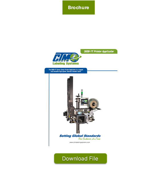 3600 YT Printer Applicator brochure image.