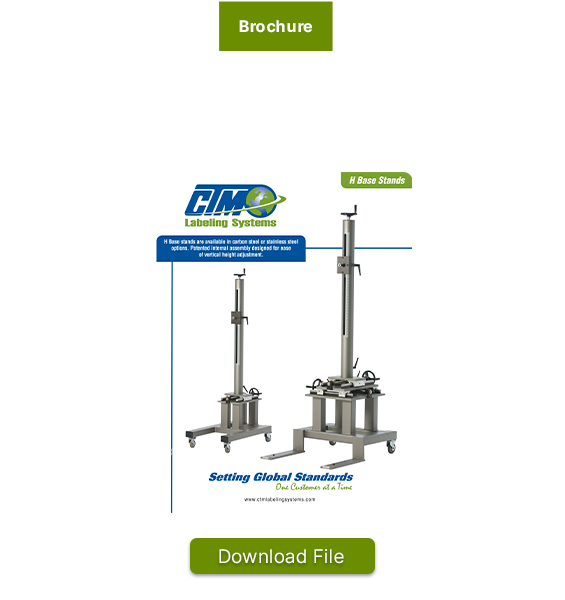 H-Base stand brochure image.