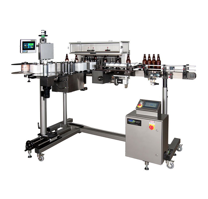 Wine Bottle Labeler machine.
