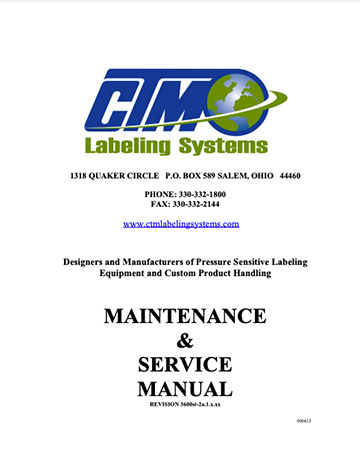 Archive manual maintenance and service.