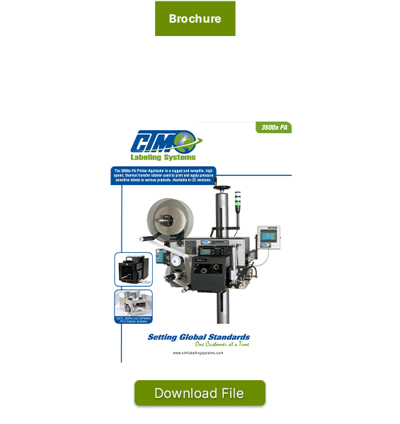 3600a-PA Series Printer Applicator Brochure